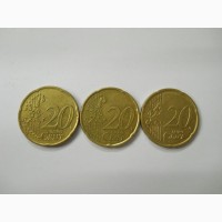 Евросоюз-20 евроцентов (3 разных)