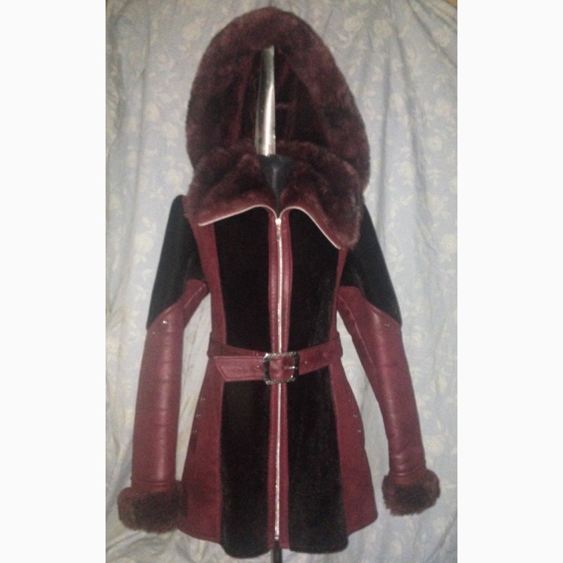 Фото 3. Дубленка, куртка зимняя с капюшоном Slata, искусственный мех, р.46