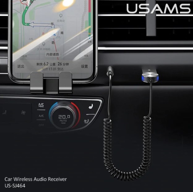 Фото 12. Беспроводной аудиоадаптер ресивер Usams US-SJ464 Встроенный микрофон USB aux гарнитура