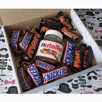 Подарочные боксы Skittles Love is Max Fun Nutella Milka MMs Kinder подарок маме девушке