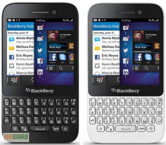 Сенсорный смартфон BlackBerry Q5 White с qwerty-клавиатурой