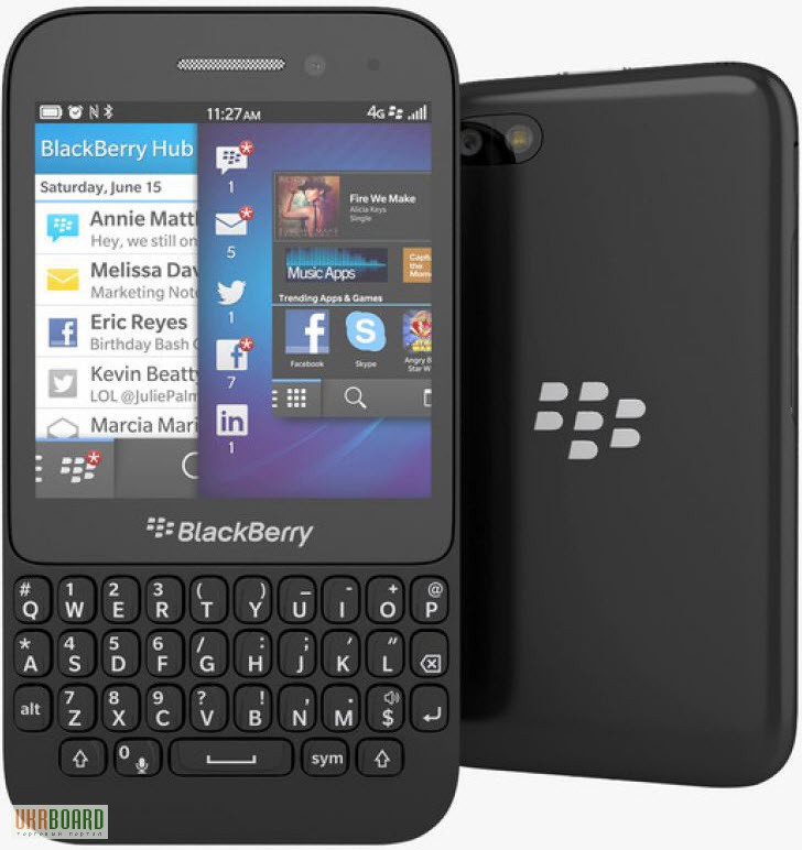 Фото 2. Сенсорный смартфон BlackBerry Q5 White с qwerty-клавиатурой