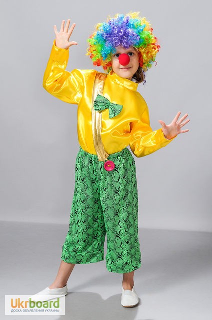Новогодний костюм Клоуна для девочек и мальчиков 5-9 лет