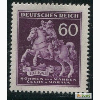 Почтовая марка. Deutsches Reich. Bohmen und Mahren. 1943г. SC 115