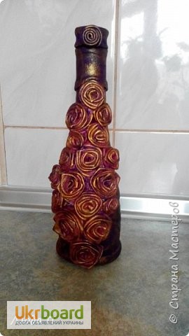 Фото 3. Продам бутылочки, декорированые натуральной кожей