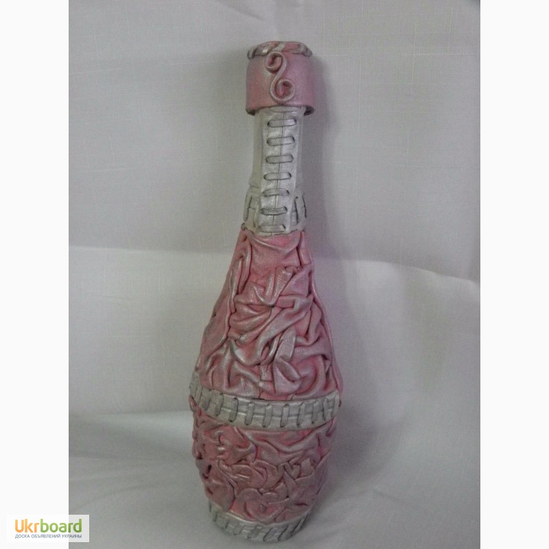 Фото 6. Продам бутылочки, декорированые натуральной кожей