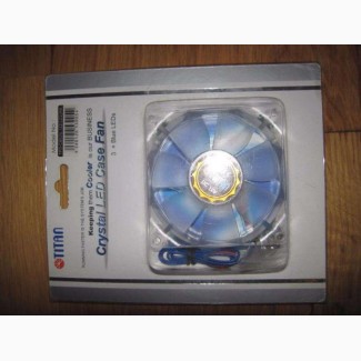 Вентилятор для охлаждения корпуса ПК с LED подсветкой, голубой