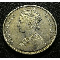 Британская Индия 1 рупия 1862 год СЕРЕБРО!!! СОСТОЯНИЕ!! НЕ ЧАСТАЯ