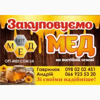 Куплю мёд оптом в Черкасской, Кировоградской, Полтавской обл
