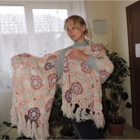 Вязание шаль бактус шарф палантин