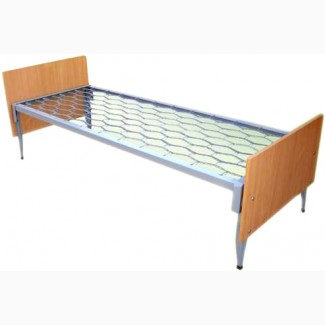 Кровать металлическая одноярусная с ДСП спинкой 190х70