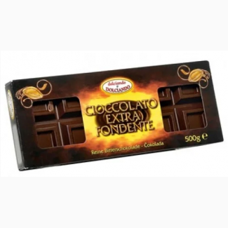 Шоколад чорный Dolciando Италия 500г Cioccolato Extra Fondente Экстра черный шоколад