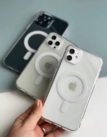 Фото 4. Чехол Clear Case для iPhone 12 Pro Max/Айфон/Magsafe из прозрачного силикона