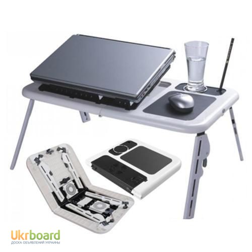 Фото 4. Розкладний столик підставка для ноутбука з охолодженням E-Table (Е-Тейбл)