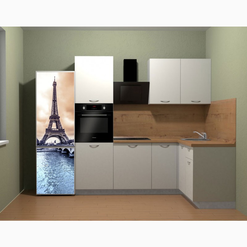 Фото 4. Дизайнерская наклейка на холодильник Париж