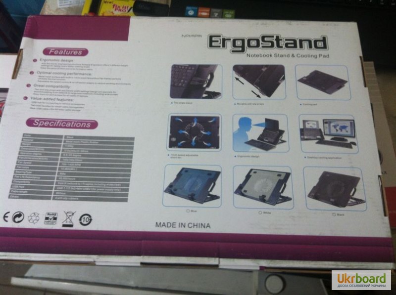 Фото 2. Цена.Бесшумная подставка для ноутбука ErgoStand (Cooler Pad)