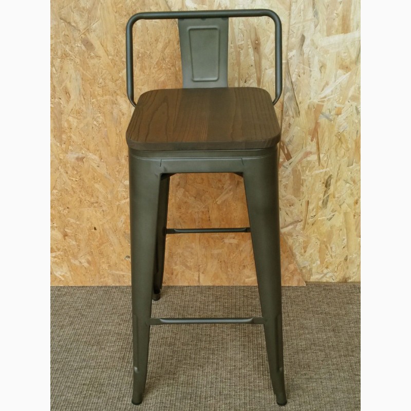 Фото 10. Высокий барный стул Толикс Низкий Вуд, H-76см. (Tolix Low Wood, H-76cm.) из металла купить