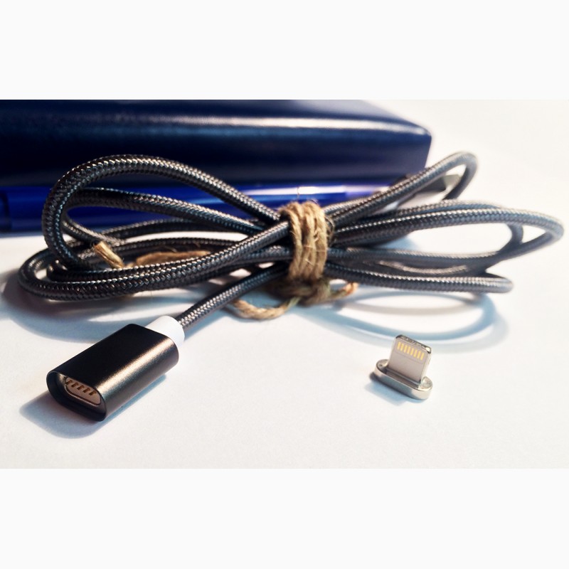 Фото 2. Сверхпрочный магнитный кабель для iPhone, iPad и Android (Lightning, Micro USB)