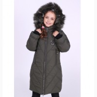 Зимнее тёплое пальто Катарина для девочек 6-10 лет в шести цветах, опт и розница