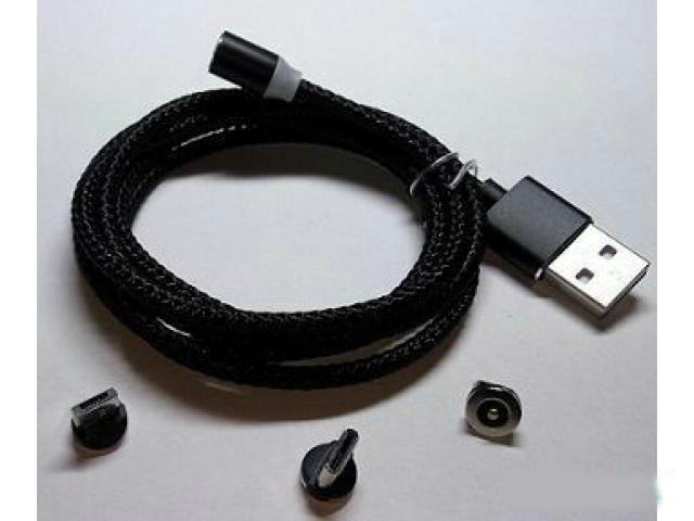 Фото 6. Универсальный Магнитный USB кабель для зарядки 3 в 1 Type-C / Micro / Lightning (8-Pin)