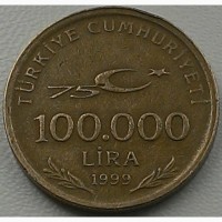 Турция, 100 000 лир 1999 год