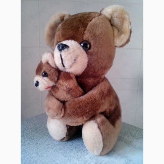 Мягкая игрушка медведица с медвежонком (Корея)
