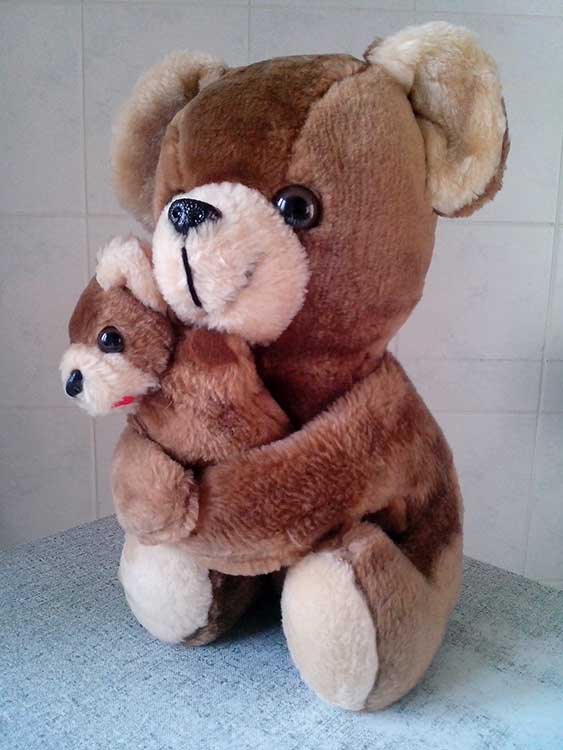 Мягкая игрушка медведица с медвежонком (Корея)