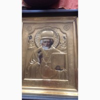 Ікона Святий Миколай Чудотворець в окладі