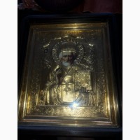 Ікона Святий Миколай Чудотворець в окладі