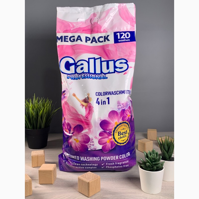 Порошок для стирки универсальный Gallus Professional Color 6, 6 KG 120 стирок в пакете в863