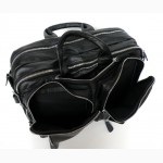 Продается вместительная удобная мужская кожаная сумка, трансформер 5 в 1, черная