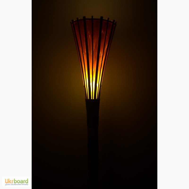 Фото 2. Бамбуковый напольный торшер светильник