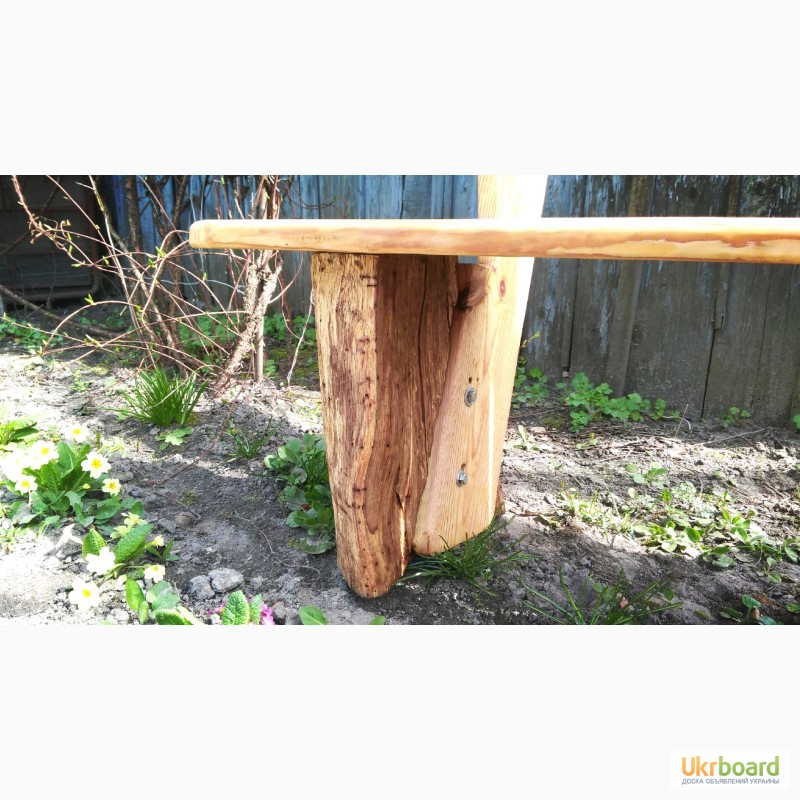 Фото 4. Скамейка из дерева ручной работы