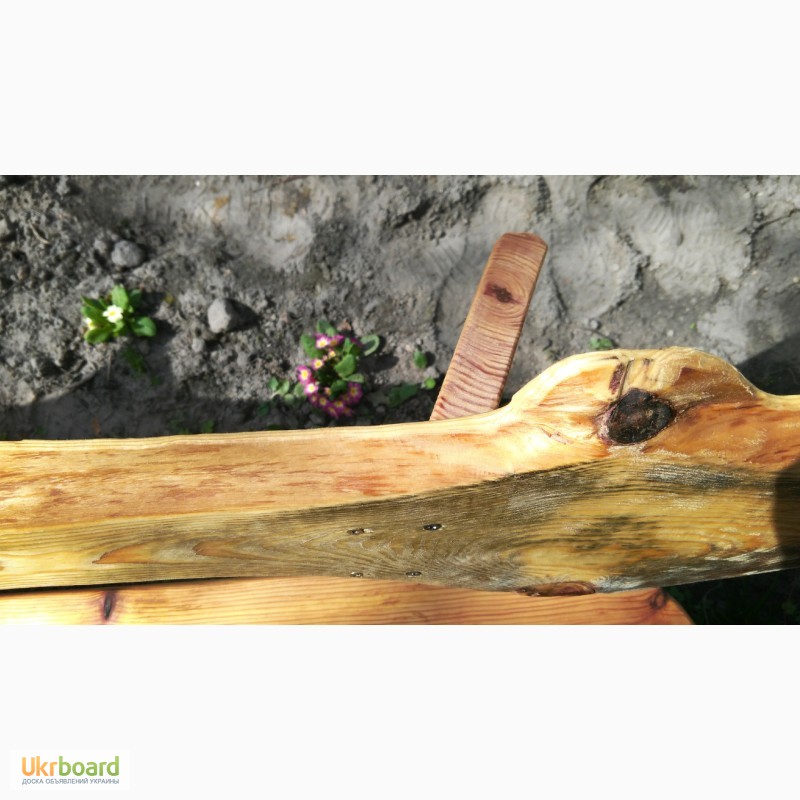 Фото 7. Скамейка из дерева ручной работы