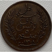 Тунис 5 сантимов 1891 год аUNC ОТЛИЧНОЕ СОСТОЯНИЕ! е78