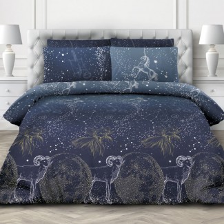 Млечный путь - оригинальное постельное белье с созвездиями (поплин, 100% хлопок)