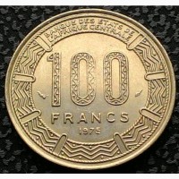 Габон 100 франков 1975 аUNC ОТЛИЧНАЯ