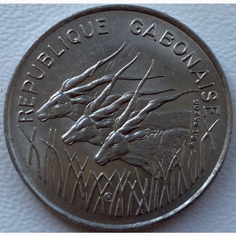 Фото 3. Габон 100 франков 1975 аUNC ОТЛИЧНАЯ