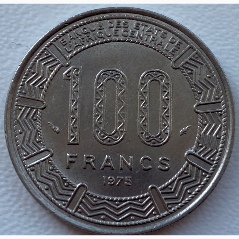 Фото 4. Габон 100 франков 1975 аUNC ОТЛИЧНАЯ