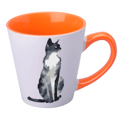 Фото 10. Яскраві чашки чашка з принтом Кішка акварельна преміум якість на сувенір на подарунок