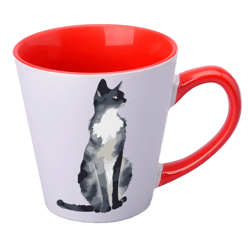 Фото 5. Яскраві чашки чашка з принтом Кішка акварельна преміум якість на сувенір на подарунок