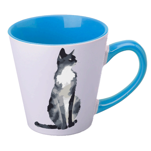 Фото 7. Яскраві чашки чашка з принтом Кішка акварельна преміум якість на сувенір на подарунок