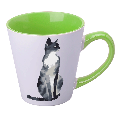 Фото 8. Яскраві чашки чашка з принтом Кішка акварельна преміум якість на сувенір на подарунок