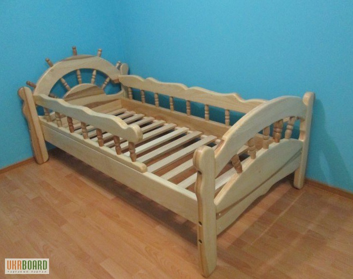 Кровать детская из массива ясеня Бриз