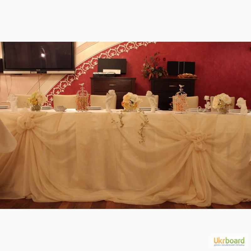 Фото 2. Оформление выездной церемонии, украшение свадебного зала 1000 грн. Украсим свадебный стол