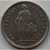 Швейцария 1/2 франка 1977 год ф55 СОХРАН