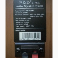 Активная акустическая система (Active Speaker Sistem) FD B-747A