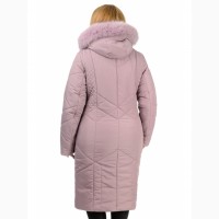 Зимнее тёплое пальто Лидия с натуральной опушкой, размеры 50-58, цвета разные