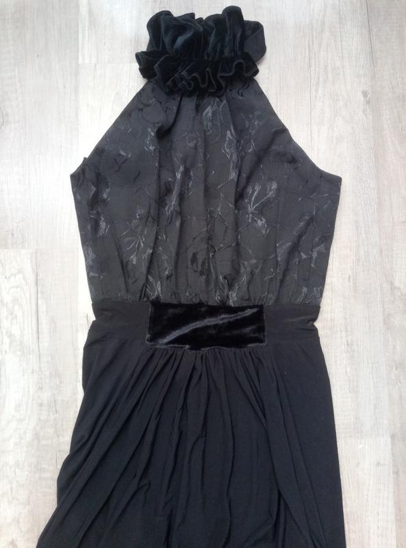 Фото 2. Сукня вечірня.Вечернее нарядное черное платье макси длинное размер xs