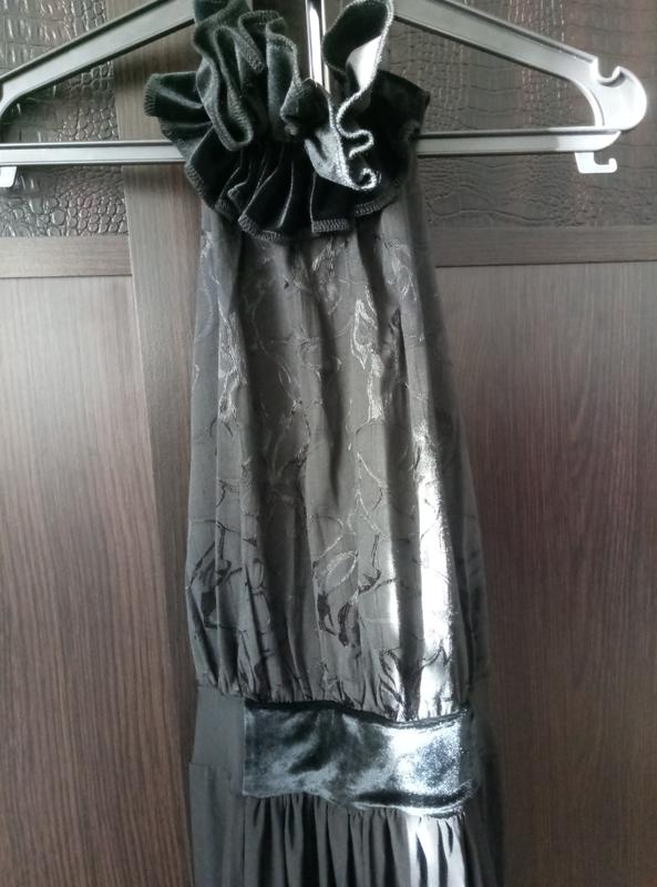Фото 5. Сукня вечірня.Вечернее нарядное черное платье макси длинное размер xs